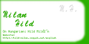 milan hild business card